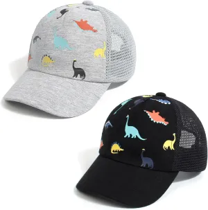 Toddler Baseball hat Baby Cap Sun hat Printed Dinosaur Motif Kids Boys Girls Age 0-8T