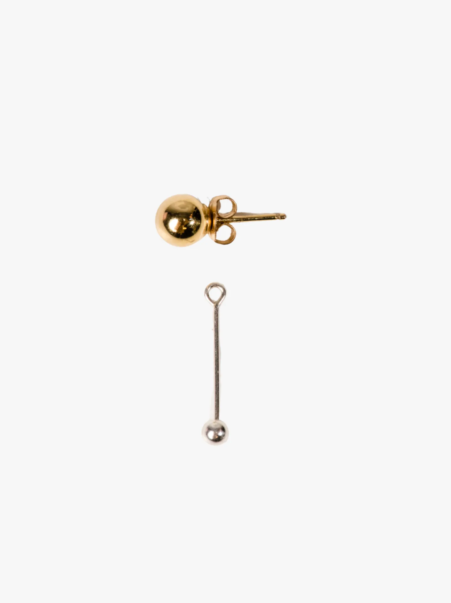 Two-Tone Sphere Drop Earrings
