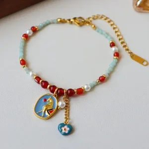 VAIGE Retro Geometric Multi Bead Necklace Set