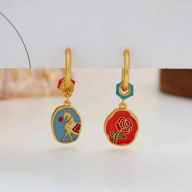 VAIGE Retro Geometric Multi Bead Necklace Set